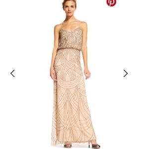 Adrianna Papell Beaded Blouson Gown
